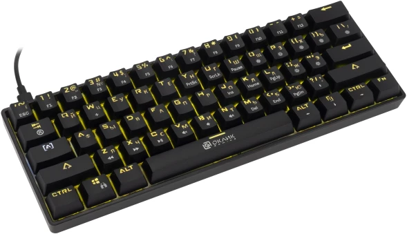 Клавиатура Оклик K713X механическая черный USB Multimedia for gamer LED