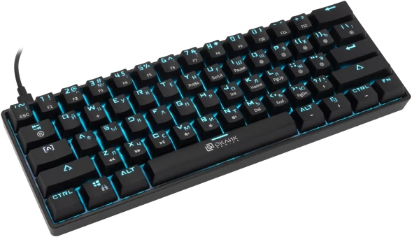 Клавиатура Оклик K713X механическая черный USB Multimedia for gamer LED