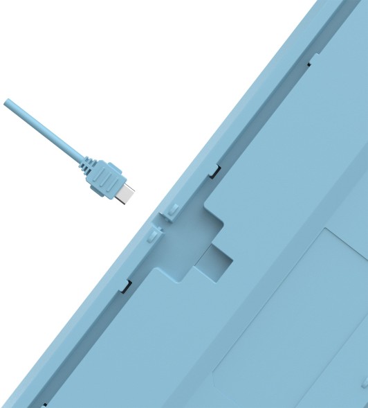 Клавиатура A4Tech Fstyler FS300 механическая белый/синий USB for gamer LED (FS300 PANDA SNOWBOARDING)