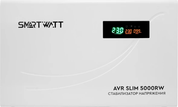 Стабилизатор напряжения Smartwatt AVR Slim 5000RW 5000ВА белый