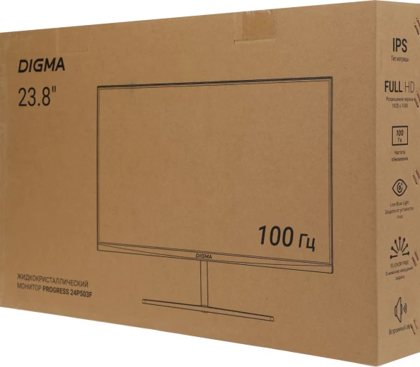 Монитор Digma 23.8&amp;quot; Progress 24P503F темно-серый IPS LED 5ms 16:9 HDMI M/M матовая 250cd 178гр/178гр 1920x1080 100Hz VGA DP FHD 2.7кг