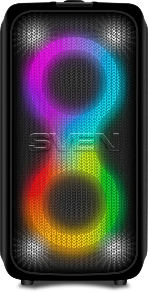 Колонка порт. Sven PS-1000 черный 160W 1.0 BT/3.5Jack 10м 8000mAh (SV-022686)