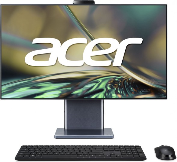 Моноблок Acer Aspire S27-1755 27&amp;quot; WQHD i5 1240P (1.7) 8Gb SSD512Gb Iris Xe CR Eshell GbitEth WiFi BT 135W клавиатура мышь Cam серый 2560x1440