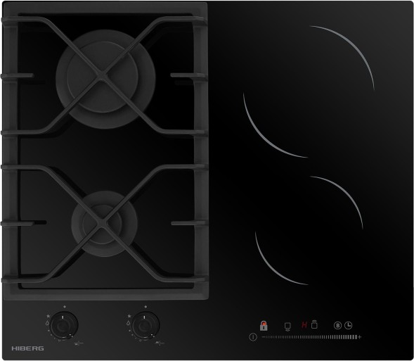 Газовая варочная поверхность Hiberg VM 6021 B черный