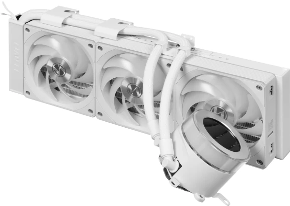 Система водяного охлаждения Lian-Li HydroShift II LCD-C 360CL ARGB Soc-AM5/AM4/1700/1851 белый 4-pin 31dB Al+Cu LCD Ret (G89.GHS2LCD36RW.R0)