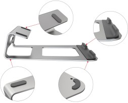 Подставка Cactus для ноутбука серебристый (CS-NB-AL)