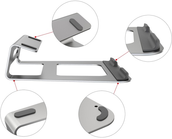 Подставка Cactus для ноутбука серебристый (CS-NB-AL)