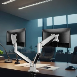 Кронштейн для мониторов ЖК Kromax OFFICE-22 серебристый 17&amp;quot;-35&amp;quot; макс.15кг настольный поворот и наклон