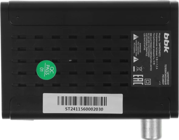 Ресивер DVB-T2 BBK SMP025HDT2 черный
