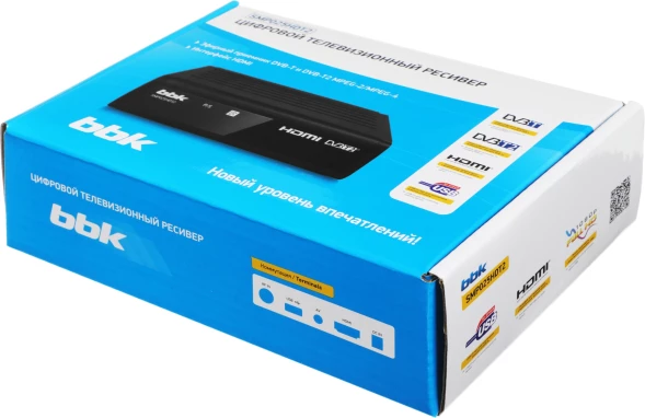 Ресивер DVB-T2 BBK SMP025HDT2 черный