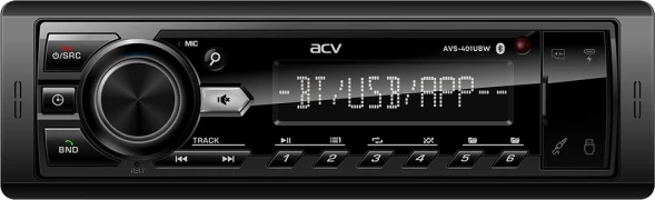 Автомагнитола ACV AVS-401UBW 1DIN 4x50Вт v5.0 USB 2.0 AUX 1.3&amp;quot; 2 RDS (43343)