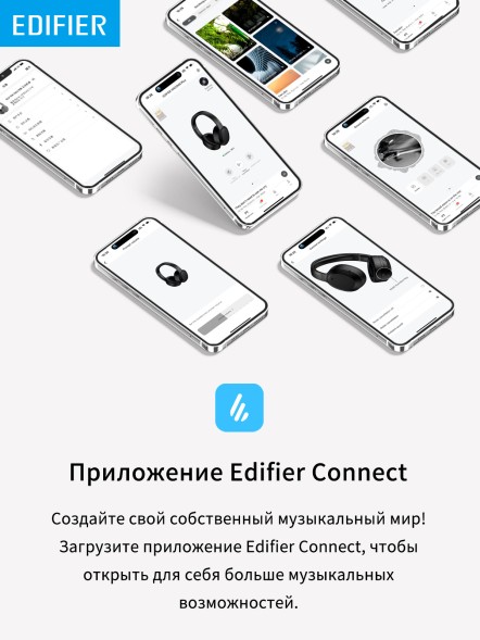 Гарнитура мониторные Edifier W820NB Plus слоновая кость беспроводные bluetooth оголовье