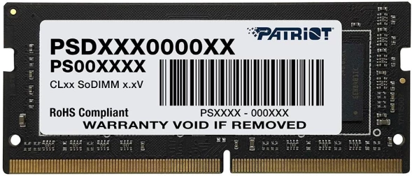 Память DDR4 16GB 3200MHz Patriot PSD416G32002S Signature Line RTL PC4-25600 CL22 SO-DIMM 260-pin 1.2В Ret