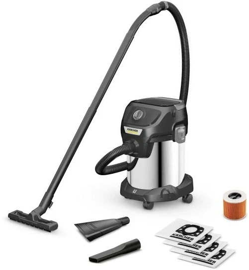 Строительный пылесос Karcher KWD 3 S V-17/4/20 Anniversary Edition 1000Вт (уборка: сухая/влажная/выдув/сбор воды) черный