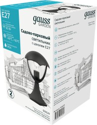 Светильник садово-парк. Gauss GD029 60Вт ламп.:1шт черный