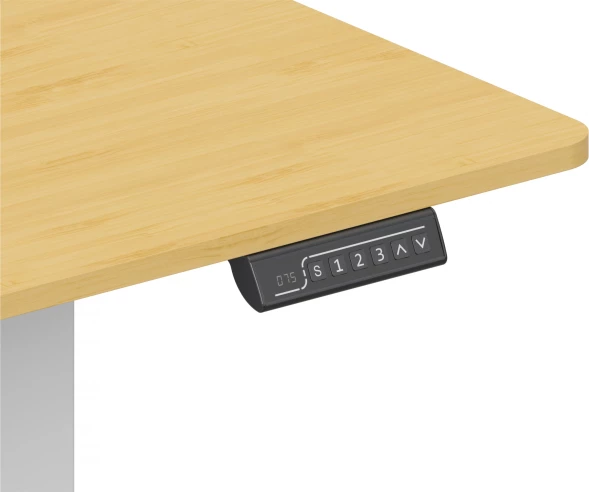 Стол для компьютера Cactus CS-ED-WTBAM столешница бамбук бежевый каркас белый 120x71x60см