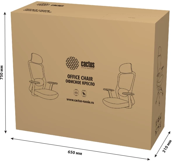 Кресло Cactus CS-MC515-BL темно-синий сиденье темно-синий сетка/ткань с подголов. крестов. пластик пластик черный