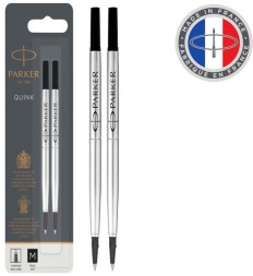 Стержень роллер Parker Quink Z01 (CW1950325) M 0.7мм черные чернила блистер (2шт)