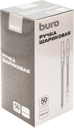 Ручка шариков. Buro Basic прозрачный d=0.7мм черн. черн. кор.карт. сменный стержень линия 0.5мм
