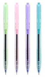 Ручка шариков. автоматическая Deli Arrow EQ03236-1 прозрачный/ассорти d=0.7мм син. черн. (1шт) ассорти