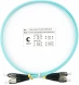 Патч-корд Cabeus FOP-50-FC-FC-1M 2x50/125 OM3 FC дуплекс-FC дуплекс 1м LSZH бирюзовый