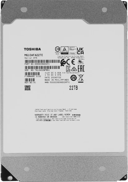 Жесткий диск Toshiba SATA-III 22TB MG10AFA22TE Server Enterprise Capacity 512E (7200rpm) 512Mb 3.5&amp;quot;