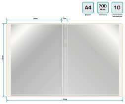 Папка с 10 прозр.вклад. Бюрократ Double Neon DNE07V10OR A4 пластик 0.7мм оранжевый