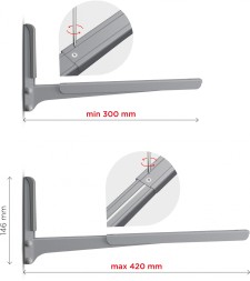 Кронштейн для СВЧ Holder MWS-2003 металлик макс.40кг настенный фиксированный