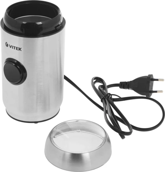 Кофемолка Vitek VT-7123 150Вт сист.помол.:ротац.нож вместим.:50гр стальной