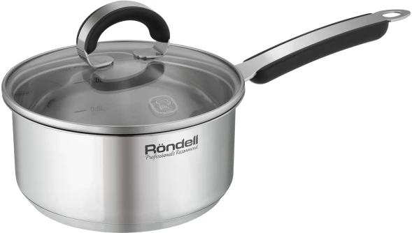 Ковш Rondell Brando RDS-1803 1.3л. d=16см (с крышкой) стальной