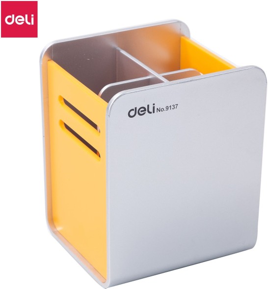 Подставка Deli E9137 для письменных принадлежностей 90х80х110мм ассорти пластик