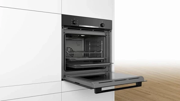 Духовой шкаф Электрический Bosch HBA530BB0S черный/серебристый