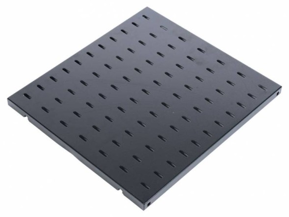 Полка стационарная ЦМО СВ-45-9005 0.5U нагр.:45кг. 19&amp;quot; 450мм черный (упак.:1шт)