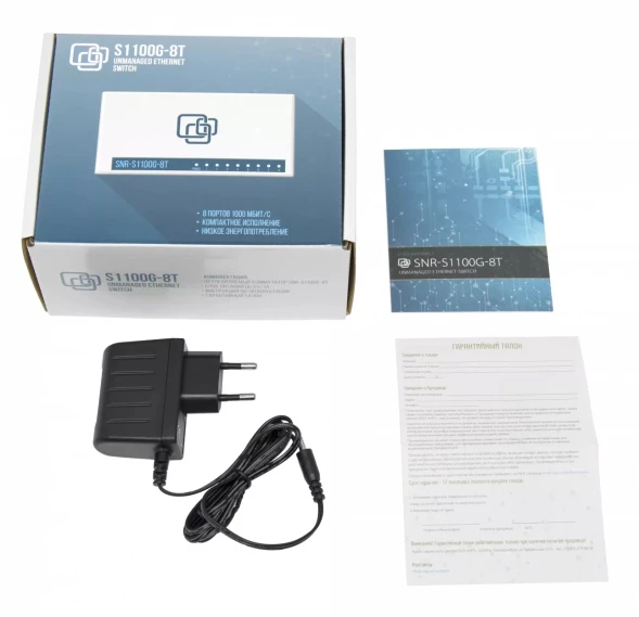 Коммутатор SNR SNR-S1100G-8T (L2) 8x1Гбит/с неуправляемый