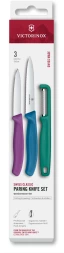 Набор ножей кухон. Victorinox Swiss Classic (6.7116.33C1) для овощей компл.:3предм. овощеч. ассорти европодвес