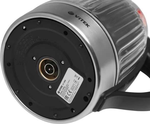 Чайник электрический Vitek VT-7030 1.8л. 2200Вт черный/серебристый корпус: стекло