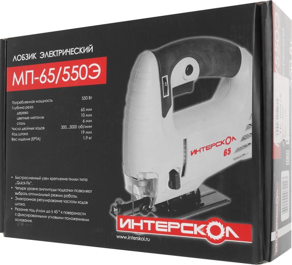 Лобзик Интерскол МП-65/550Э 550Вт 3000ходов/мин от электросети