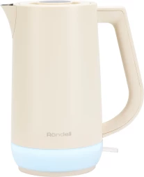 Чайник электрический Rondell RDE-WK808 1.7л. 2200Вт кремовый/белый корпус: металл