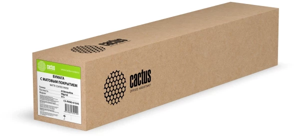 Бумага Cactus CS-PM90-61045 24&amp;quot;(A1) 610мм-45м/90г/м2/белый CIE155% матовое универсальная (с покрытием) втулка:50.8мм (2&amp;quot;)