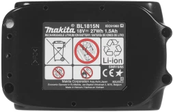 Батарея аккумуляторная Makita BL1815N LXT 18В 1.5Ач Li-Ion (632A54-1)