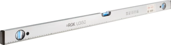 Уровень RGK U3150 пузырьковый 3глаз. магнит. серебристый/черный (752114)