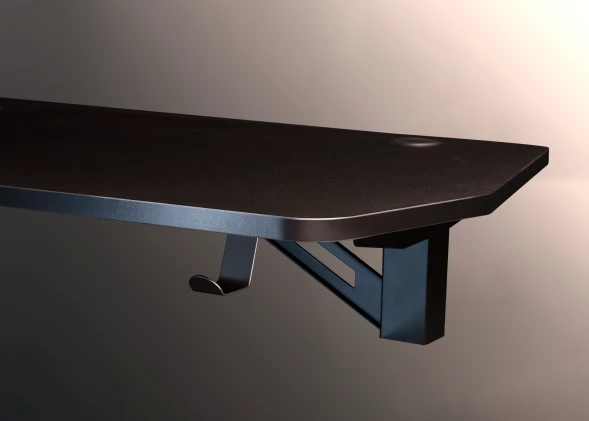 Стол игровой Cactus CS-GMD-BK-RGB столешница МДФ черный каркас черный 136x60x75см