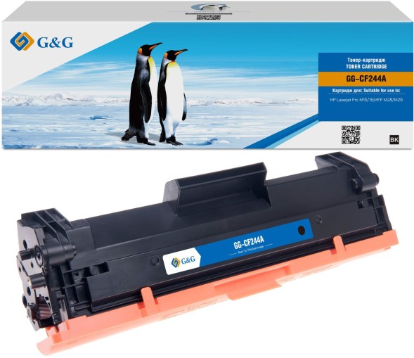 Картридж лазерный G&amp;amp;G GG-CF244A черный (1000стр.) для HP LaserJet Pro M15/16;MFP M28/M29