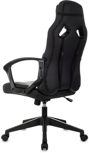 Кресло игровое Zombie 300 черный эко.кожа крестов. пластик