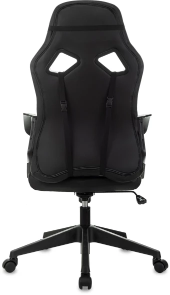 Кресло игровое Zombie 300 черный эко.кожа крестов. пластик