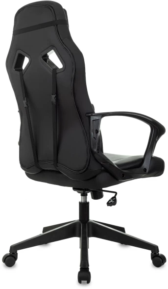 Кресло игровое Zombie 300 черный эко.кожа крестов. пластик