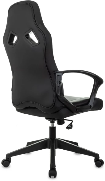 Кресло игровое Zombie 300 черный эко.кожа крестов. пластик