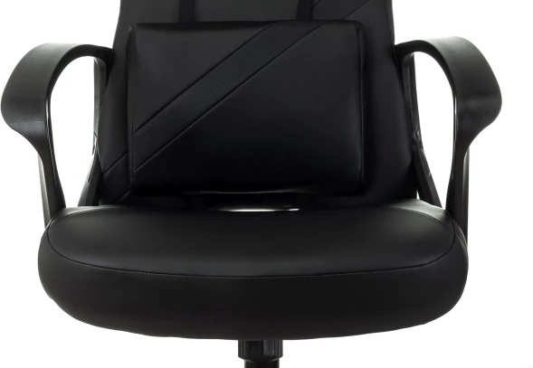 Кресло игровое Zombie 300 черный эко.кожа крестов. пластик