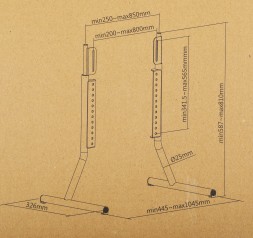 Кронштейн-подставка для телевизора Ultramounts UM505 черный 37&amp;quot;-70&amp;quot; макс.40кг настольный фиксированный