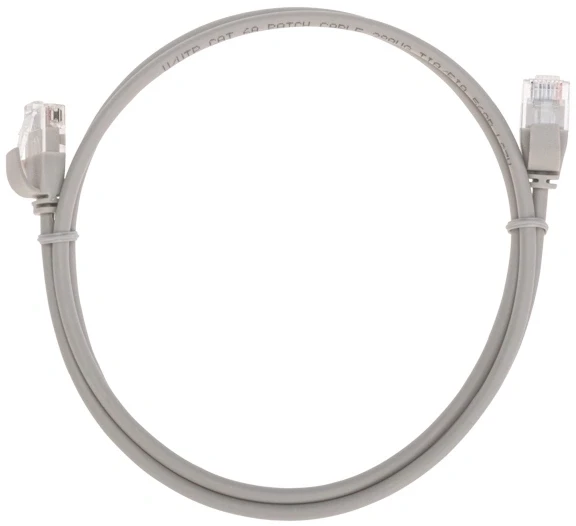 Патч-корд Rexant 02-0380-1 U/UTP RJ-45 вил.-вилка RJ-45 кат.6A 1м серый LSZH